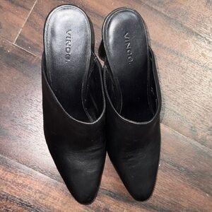 Vince Women's Black Leather Mules